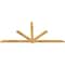 Ekena Millwork Kennewick Rough Sawn Timber Gable Bracket, Western Red Cedar, 108"W x 49"H x 2"D x 4"F, 11/12 Pitch GBW108X49X0204KEN00RWR - alternate 2